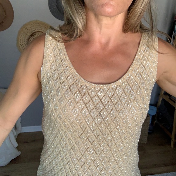 Vintage Hand Beaded Top Cyn Les - Picture 8 of 11